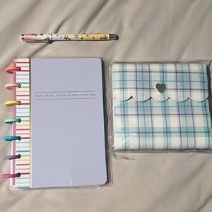 NWT skinny happy notes simply gilded album and 2 simply gilded pens